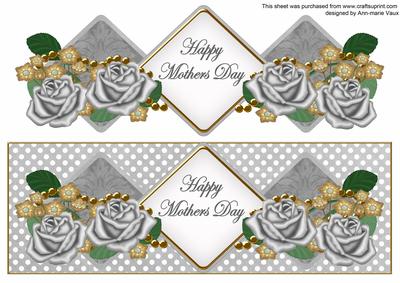Silver Rose Mothers Day Exlarge Dl Diamond Topper