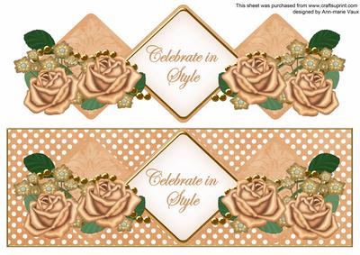 Borange Rose Celebrate in Style Exlarge Dl Diamond Topper