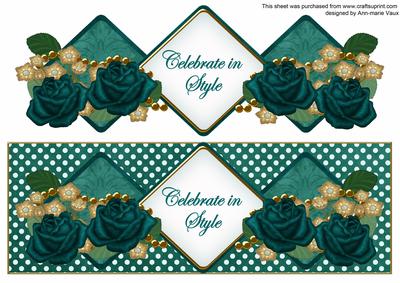 Peacock Rose Celebrate in Style Exlarge Dl Diamond Topper