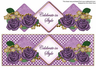 Purple Rose Celebrate in Style Exlarge Dl Diamond Topper