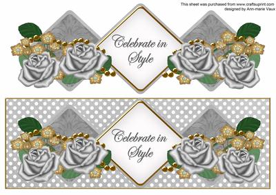 Silver Rose Celebrate in Style Exlarge Dl Diamond Topper