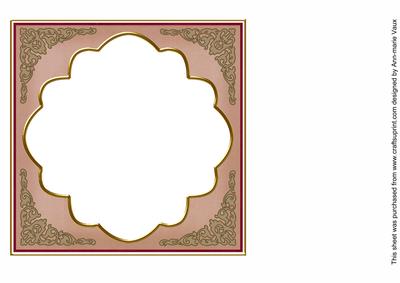 Hot Pink Art Deco Fancy 7in x 7in Insert Panel
