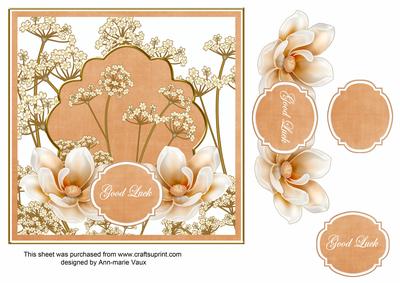 Borange Magnolia Good Luck 7in Time Flower Deco Topper