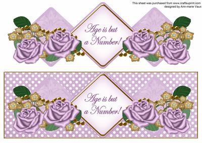 Lilac Rose Age is a Number Exlarge Dl Diamond Topper