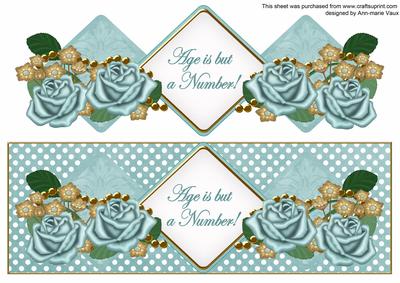 Dteal Rose Age is a Number Exlarge Dl Diamond Topper