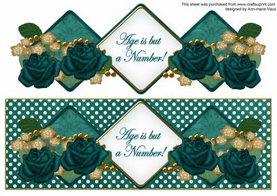 Peacock Rose Age is a Number Exlarge Dl Diamond Topper