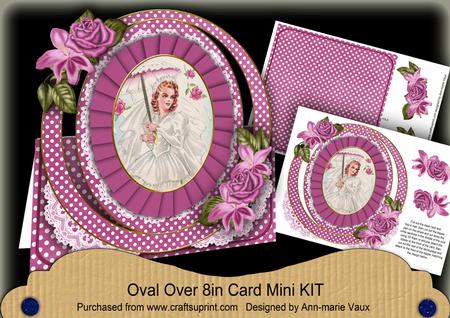 The Bride to Be Oval Over 3D Mini Card Kit