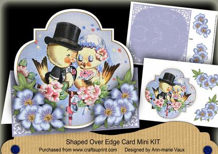 Love Ducks Blue Fancy Over 3D Mini Card Kit