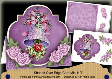 Lilac Wedding Bell Fancy Over 3D Mini Card Kit