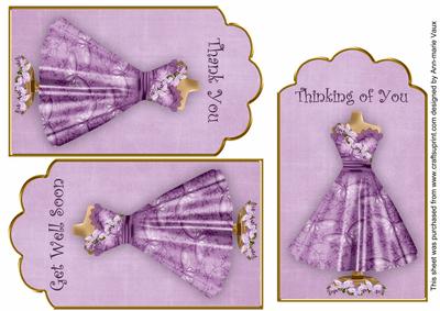 Lilac Butterfly Dress General Mix1 Fashion Tag Sheet