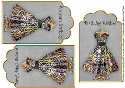 Black Metal Fleur Dress Birthday Mix1 Fashion Tag Sheet