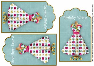 Lemon Teal Daisy Dress Birthday Mix1 Fashion Tag Sheet
