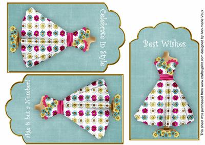 Teal Lemon Daisy Dress Birthday Mix2 Fashion Tag Sheet