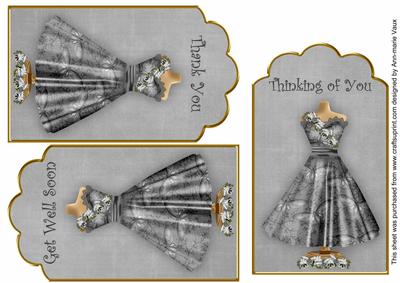 Black Butterfly Dress General Mix Fashion Tag Sheet