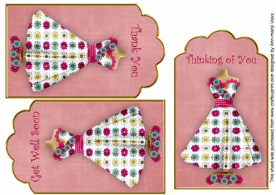 Cerise Daisy Dress General Mix Fashion Tag Sheet