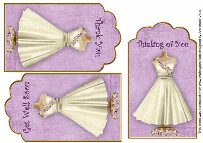 Cream Lilac Dress General Mix Fashion Tag Sheet