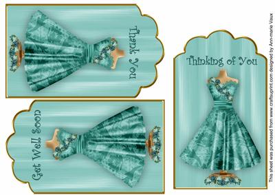 Peacock Rose Dress General Mix Fashion Tag Sheet