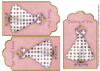 Pink Daisy Dress General Mix Fashion Tag Sheet
