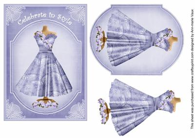 Blue Butterfly Celebrate in Style 7x5inch Fashion Topper