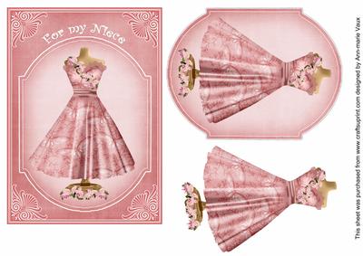 Pink Butterfly My Niece 7x5inch Fashion Topper