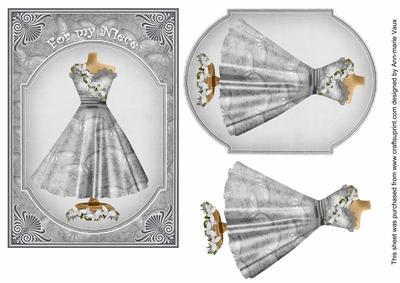 Silver Butterfly My Niece 7x5inch Fashion Topper