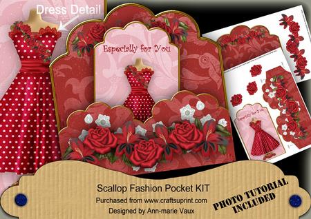 Red Dotty Especially for You Scallop Fashion Tag Cf Mini Kit