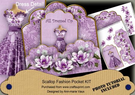 Lilac Magnolia All Dressed Up Scallop Fashion Tag Mini Kit