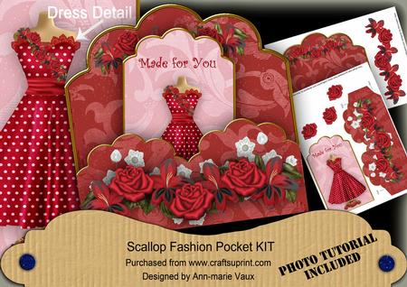 Red Dotty Made for You Scallop Fashion Tag Mini Kit