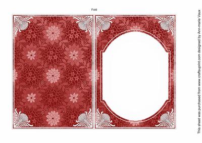 Dred Lace Flower Fashion Base 7x5in Folded Insert