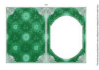 Dgreen Lace Flower Fashion Base 7x5in Folded Insert