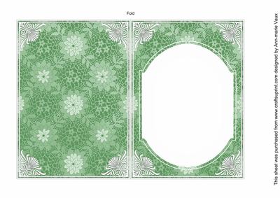 Mgreen Lace Flower Fashion Base 7x5in Folded Insert