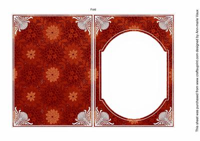 Sunrise Lace Flower Fashion Base 7x5in Folded Insert