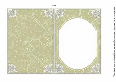 Cream Little Birdy Fashion Base 7x5in Folded Insert