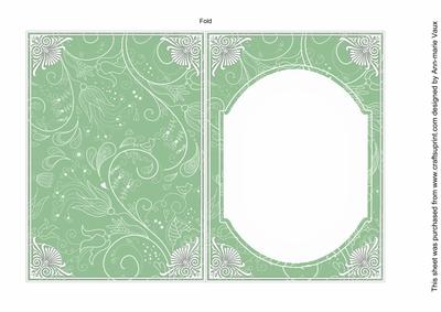 Mgreen Little Birdy Fashion Base 7x5in Folded Insert