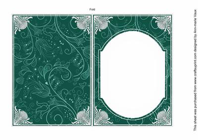 Peacock Little Birdy Fashion Base 7x5in Folded Insert