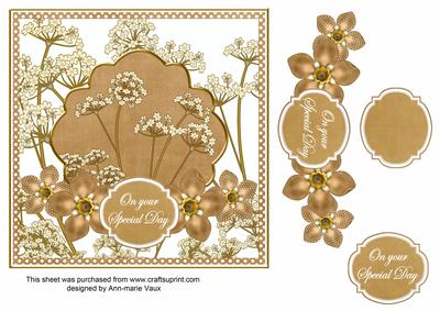 Vtea Dotty Fmk Special Day 7in Time Flower Deco Topper