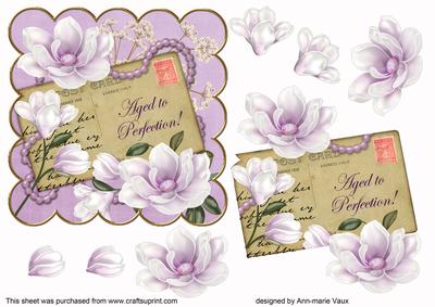 Lilac Magnolia Aged to Perfection 6in Step by Step
