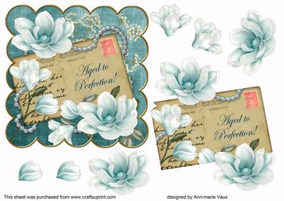 Teal Magnolia Aged to Perfection 6in Step by Step