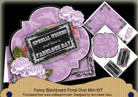Lilac Rose Fabulous Day Blackboard Over 3D Card Kit