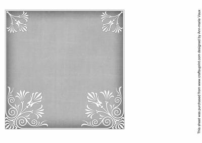 Black 7in Ornate Lace Tag Matching Insert Panel