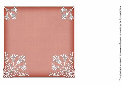 Sunrise 7in Ornate Lace Tag Matching Insert Panel