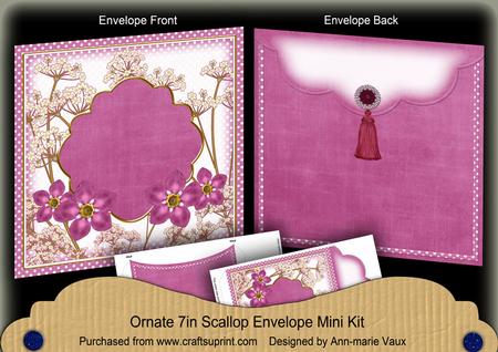 Cerise Fmk Time 7x7inch Easy Assemble Envelope Mini Kit