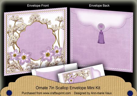 Lilac Fmk Time 7x7inch Easy Assemble Envelope Mini Kit