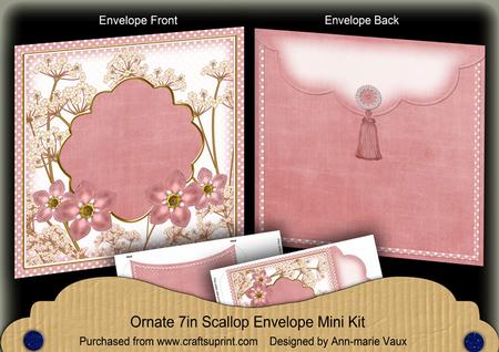 Pink Fmk Time 7x7inch Easy Assemble Envelope Mini Kit