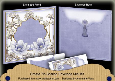 Blue Magnolia Time 7x7inch Easy Assemble Envelope Mini Kit