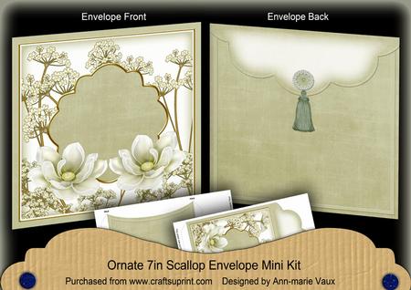 Olive Magnolia Time 7x7inch Easy Assemble Envelope Mini Kit