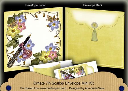 Lemon Fmk Mix Ornate 7x7inch Easy Assemble Envelope Mini Kit