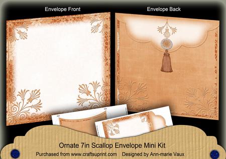 Borange Ornate 7x7inch Easy Assemble Envelope Mini Kit