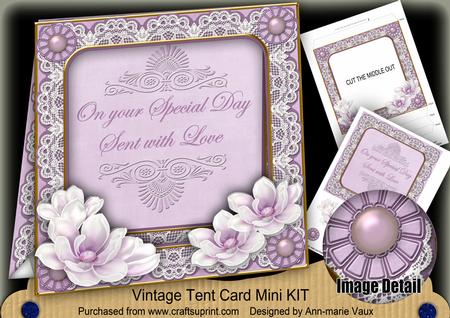Lilac Magnolia Special Day 7in Tent Card Mini Kit