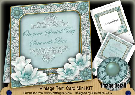 Teal Magnolia Special Day 7in Tent Card Mini Kit